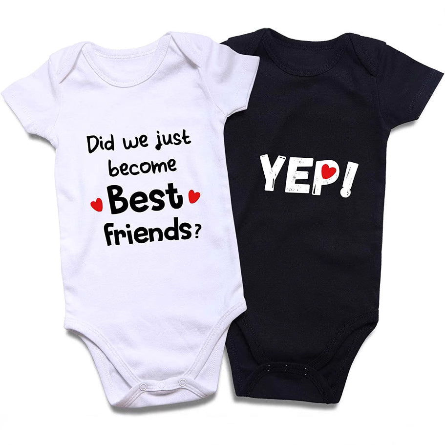 Cotton Baby Onesies 2-Pack - Bodysuit à manches courtes pour jumeaux nouveau-nés - Clothin pour bébé doux