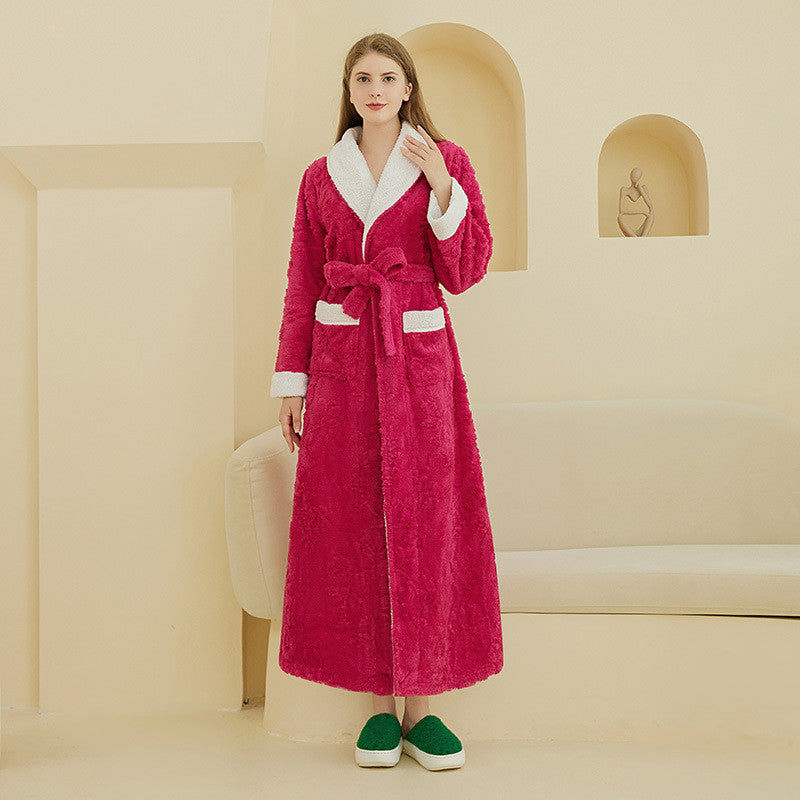 Jaquard Double couche Épaisseur de chemise de nuit en flanelle