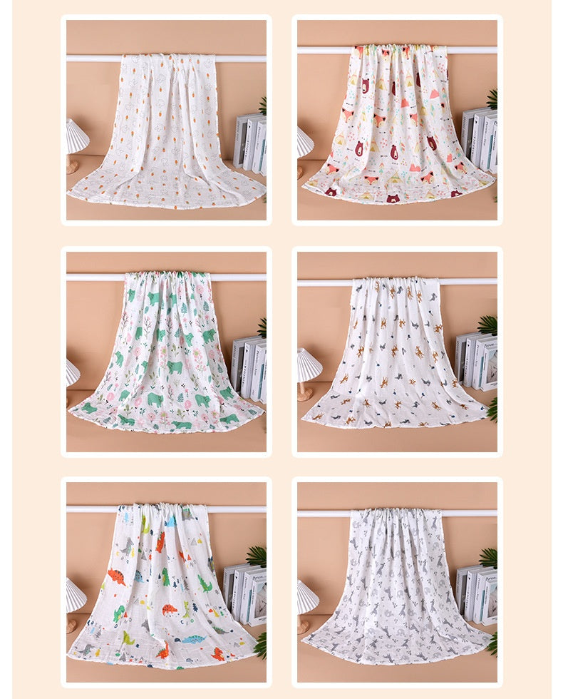 Double couche Gauze Gro-bag Muslin Nouveau-né Serviette de swap
