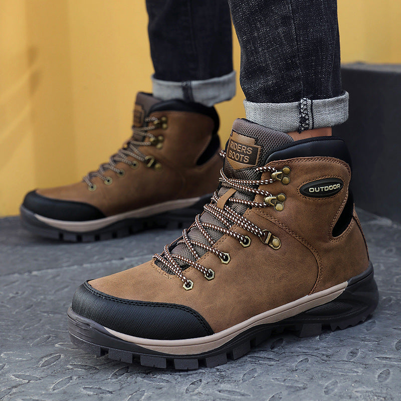 Chaussures Homme de grande taille d'hiver Bottes de coton haut de gamme Plus Velvet pour garder chaud