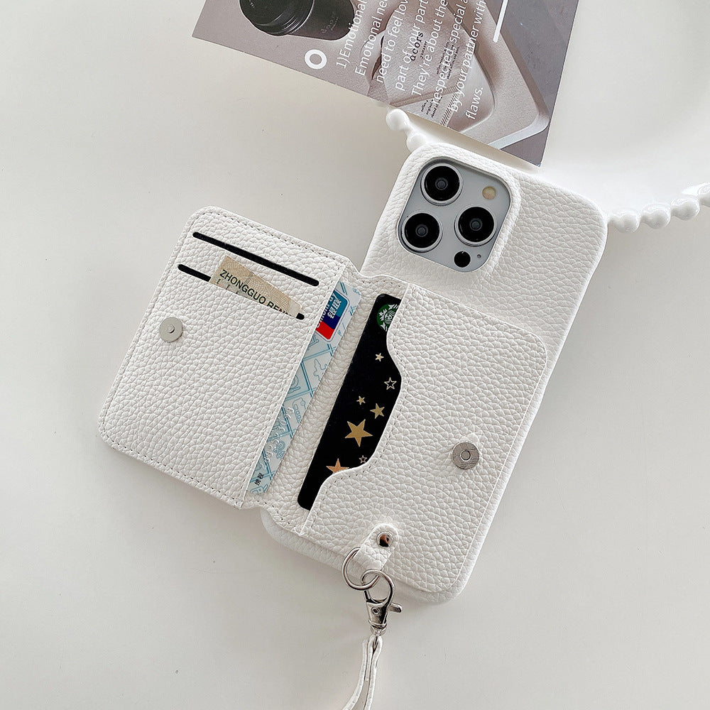 Porte-cartes en cuir résistant à la chute