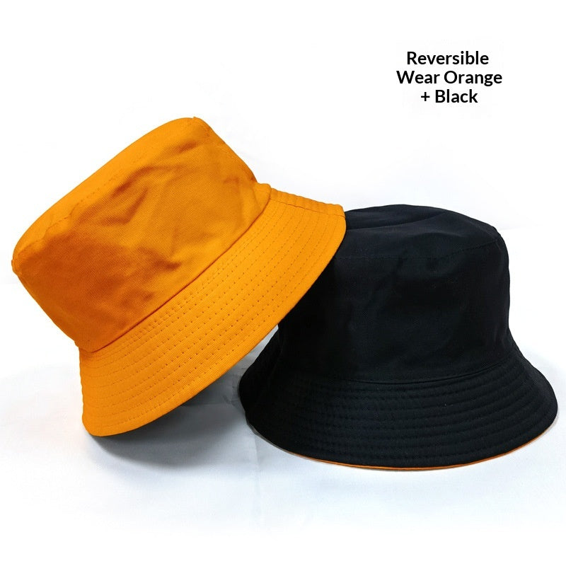 En stock Chapeau de pêcheur double face avec impression en option ou broderie