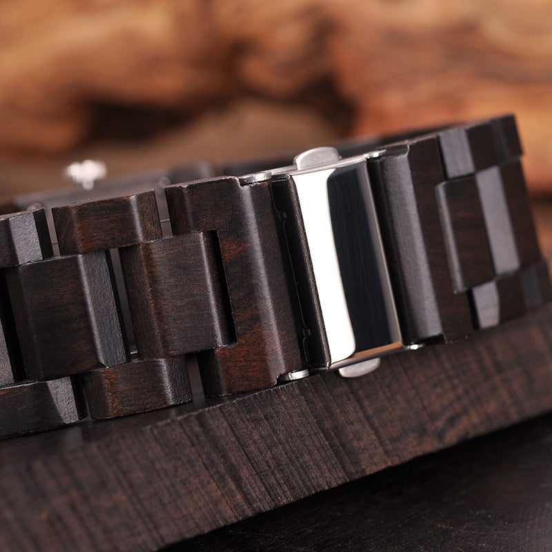 S02 Montre Quartz de décoration en bois