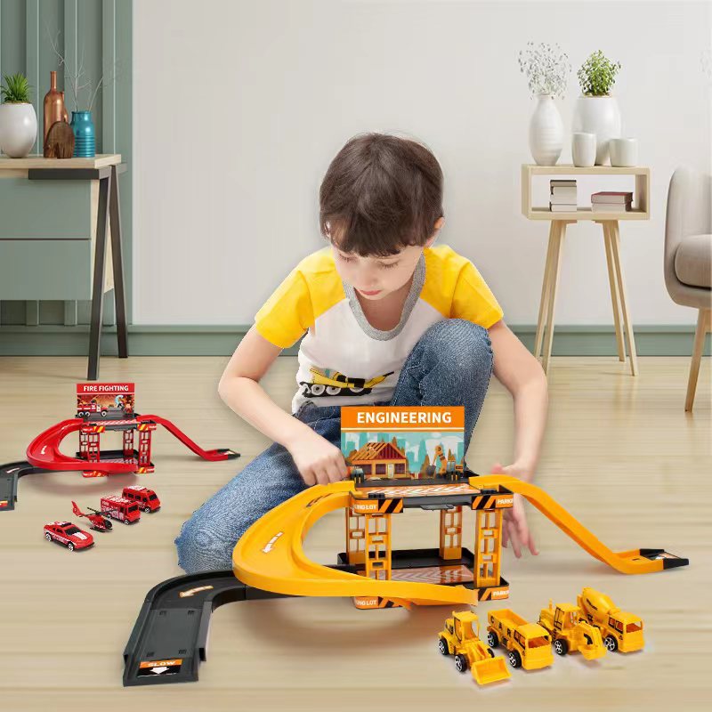 Jouets coulissants de voiture de piste pour enfants