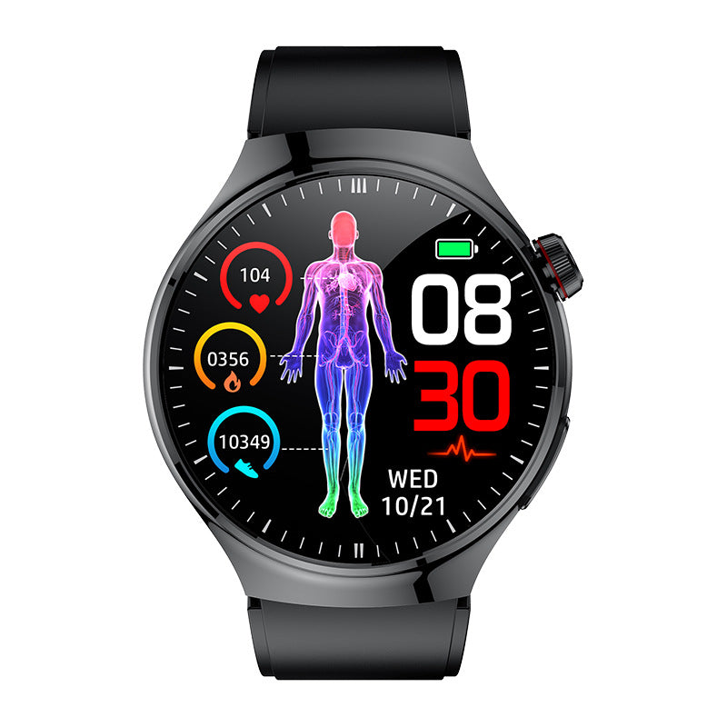 Contrôle de la santé ECG Fat du corps Uric Acid and Lipid Profile Testing Bluetooth Calling Smartwat
