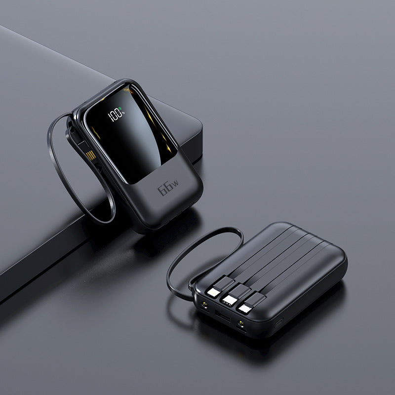 20000MA Mini grande capacité est livré avec quatre fils Power Bank PD66w Super Fast Charge Mobile