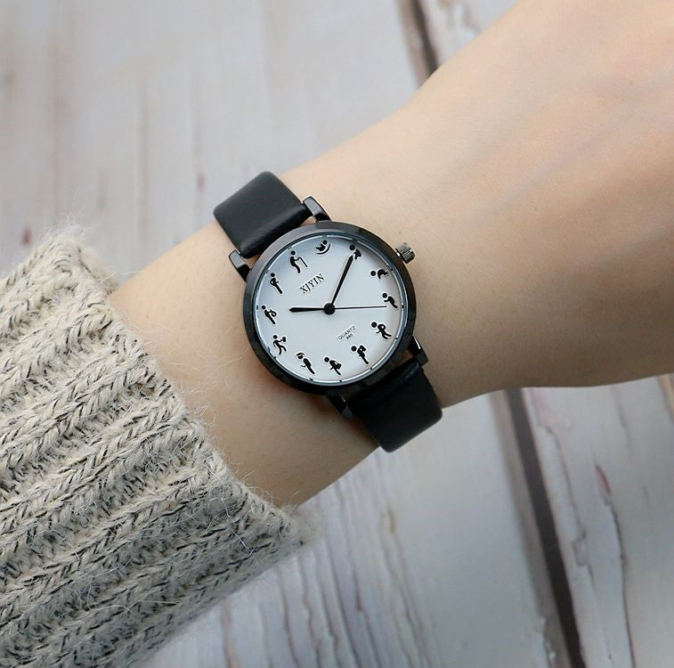 Mori Personality Scale Quartz Montres Mode Petit Kit Hommes et Femmes