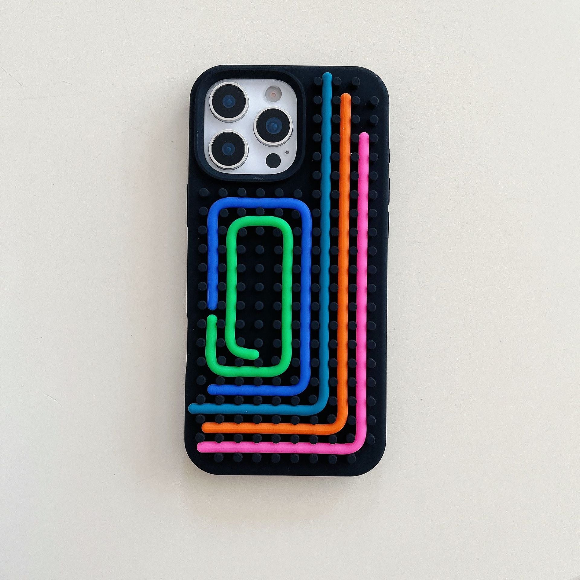 Bandes de couleur Silicone boîtier de téléphone résistant à la chute