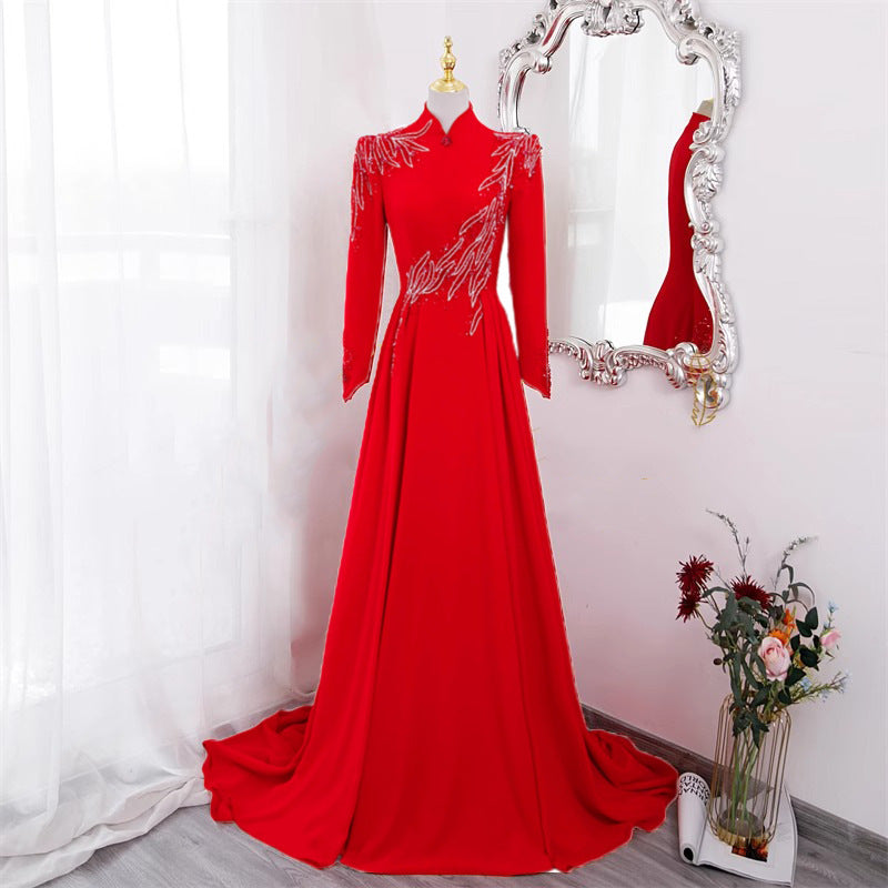 Robe de soirée à manches longues