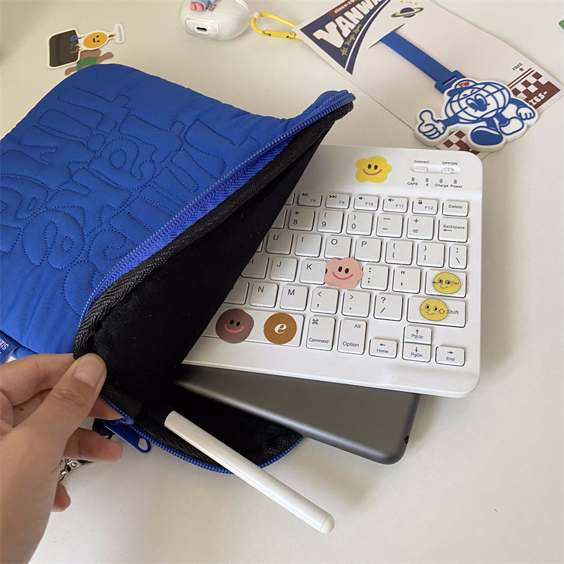 Sac de rangement brodé pour tablette portable