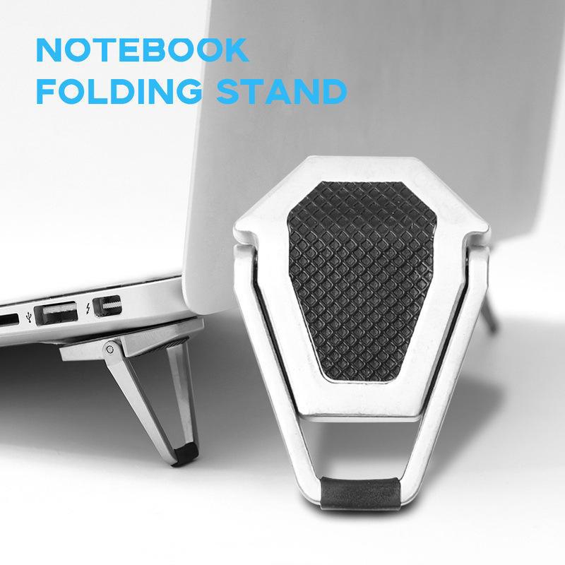 Petit support d'ordinateur en alliage d'aluminium pliable et portable invisible
