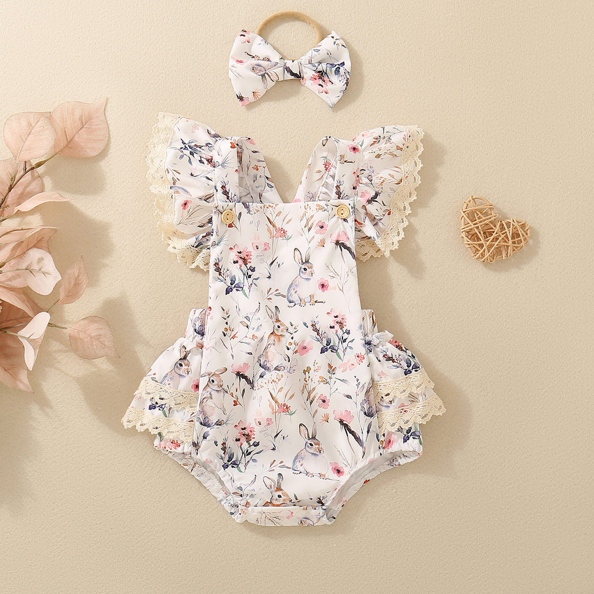Robe Triangulaire Romper imprimé bébé et tout-petit Bandeau à deux pièces