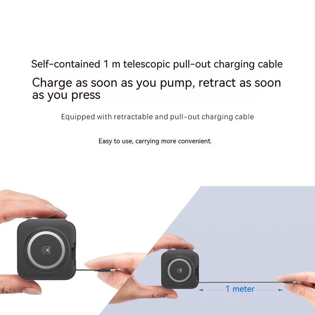 Chargeur magnétique sans fil Magsafe 15W pliable avec fil flexible