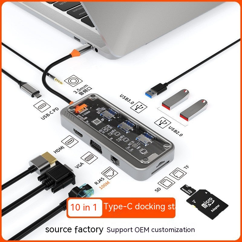 Hub Expansion Dock Notebook Convertisseur d'ordinateur