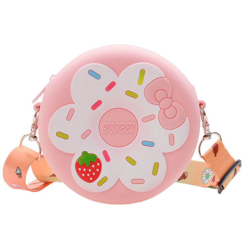 Silicone Changement pour les enfants Sac à bandoulière à donut de fruits