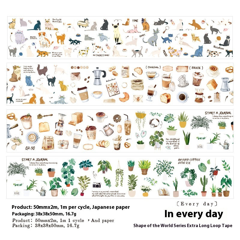 Stickers World Shape Series Life Landscaping Journal