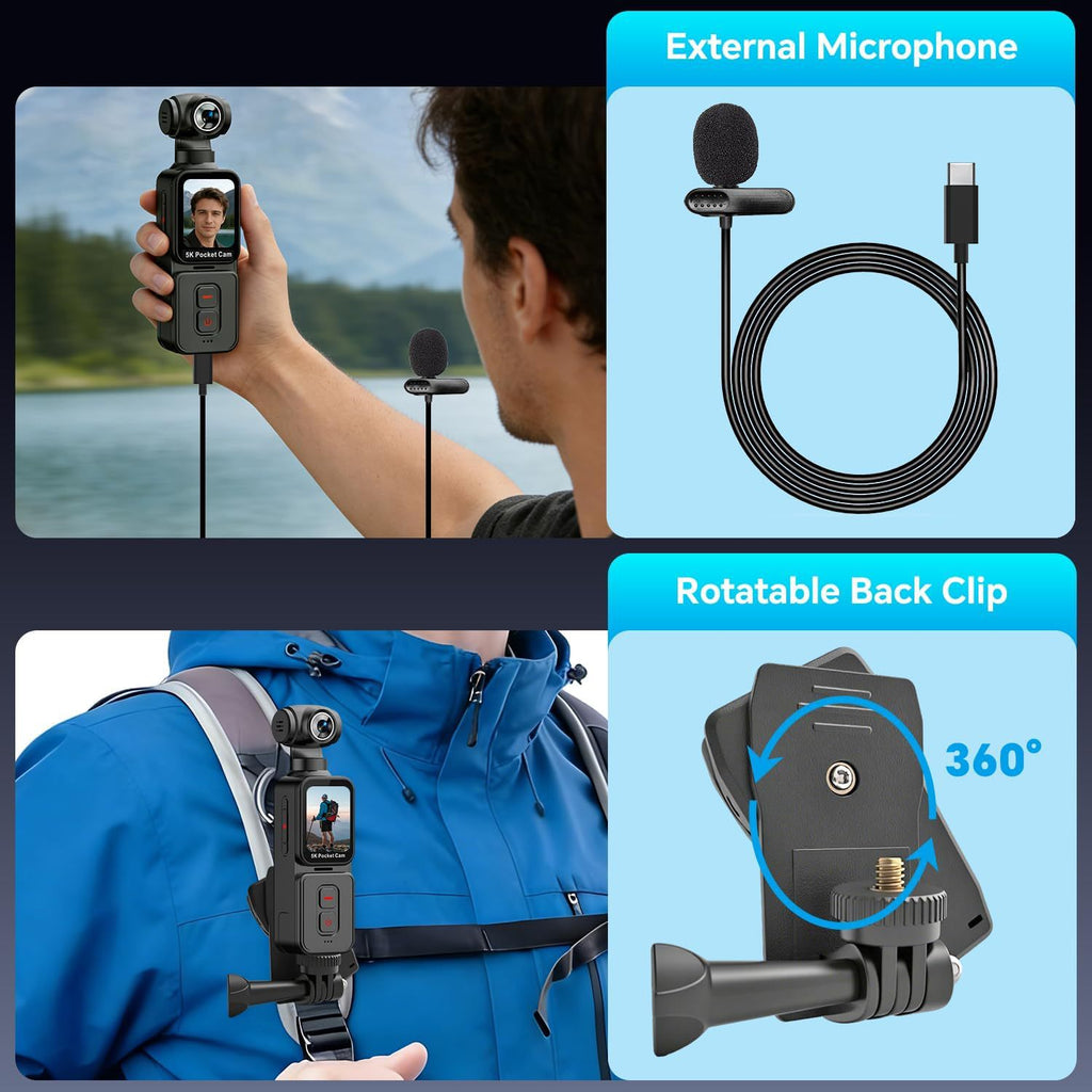 Enregistreur DV de poche pour appareil photo de poche à écran tournant