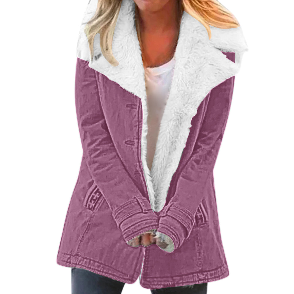 Manteau de coton chaud à manches longues à manches longues