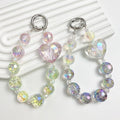 Perles de coeur en acrylique UV facettées