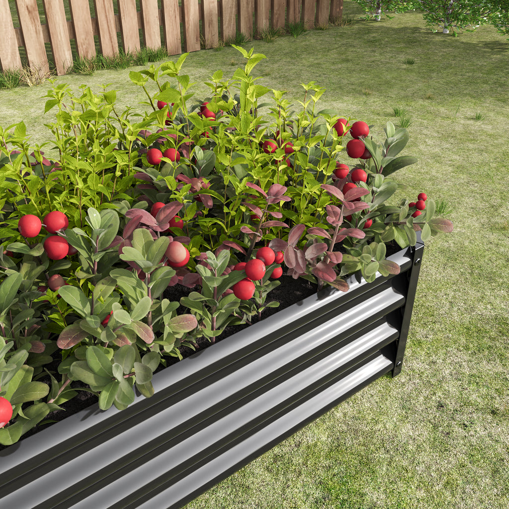 Lit de jardin en métal 4×2×1ft noir
