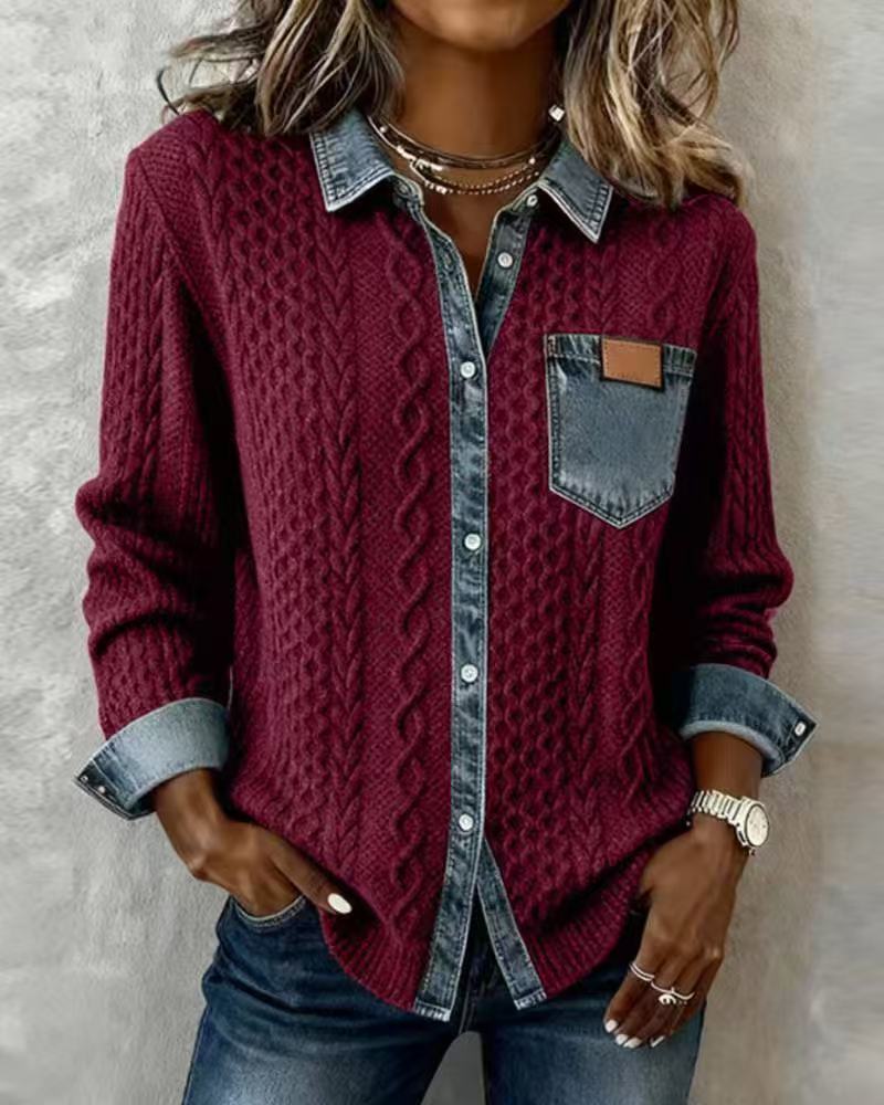 Chemise de Denim de style européen et américain pour femmes