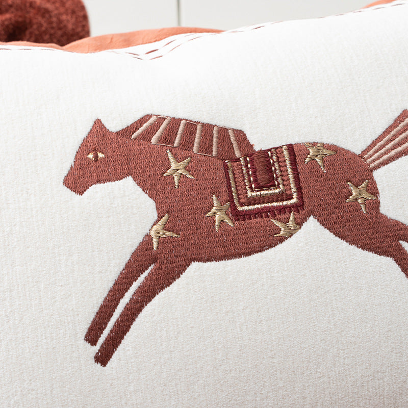 Chambre à coucher vintage de style nordique Coussin brodé
