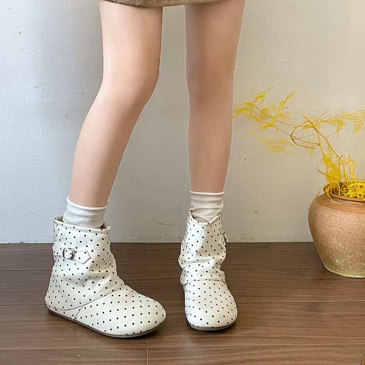 Bottes de slouch à rides vintage pour femmes