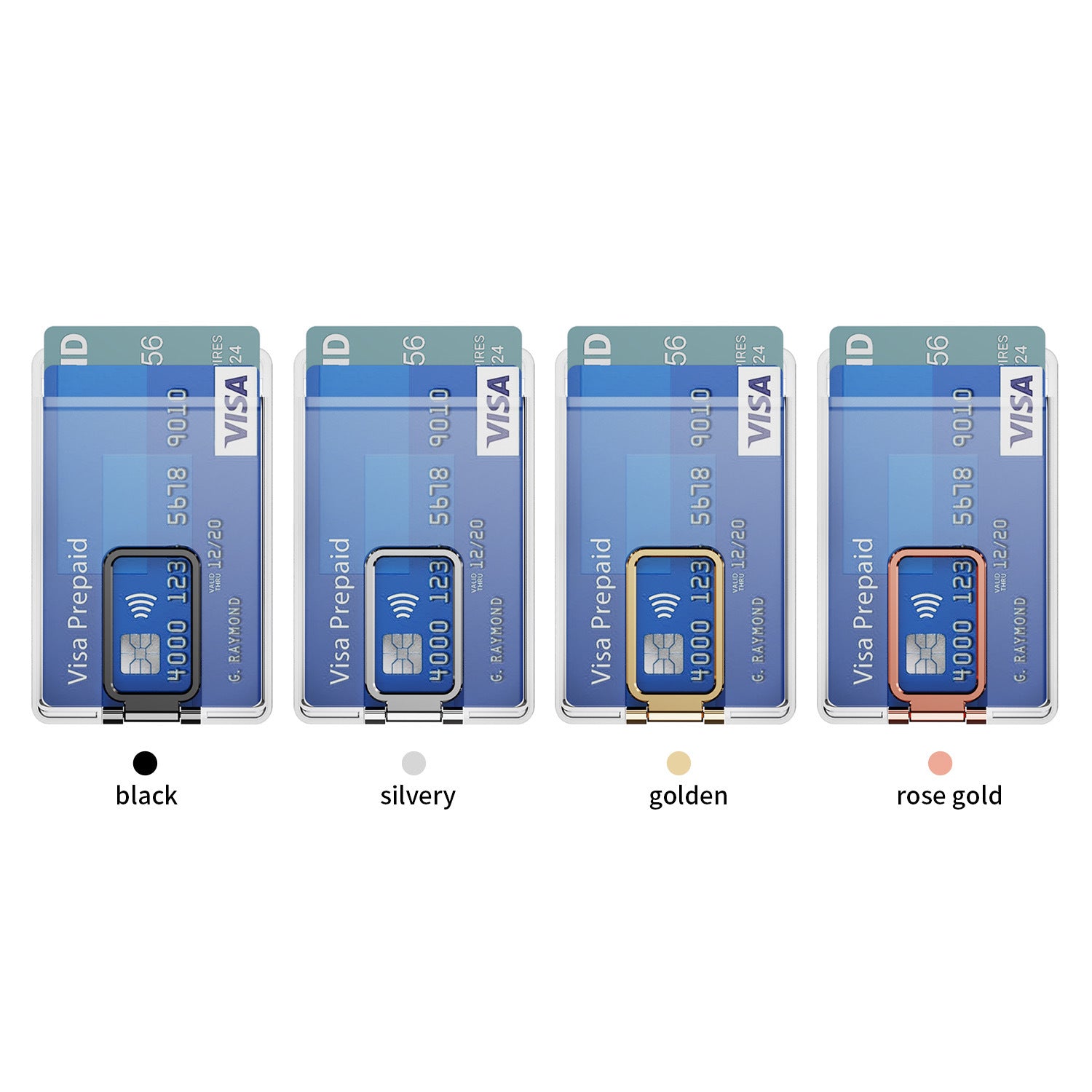 Support transparent porte-carte magnétique
