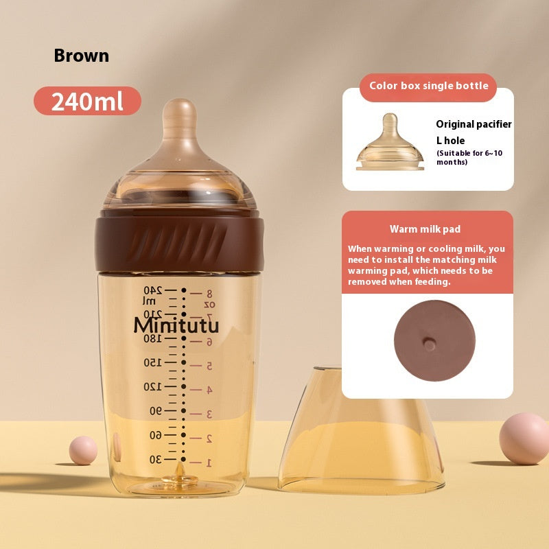 Nouveau-né PPSU Bouteilles d'alimentation à détection de température Anti-flatulence Choke Proof