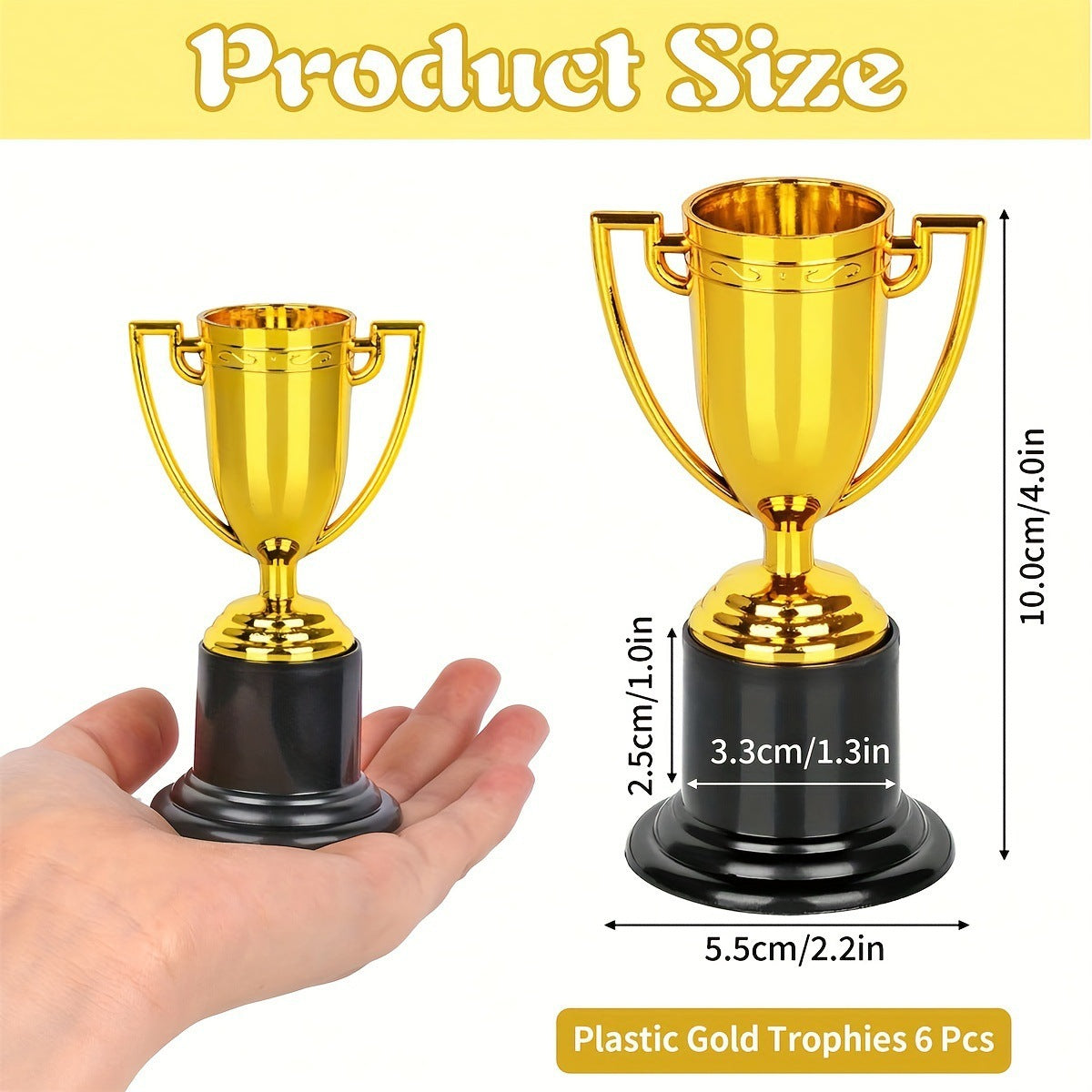 Party maternelle Golden Mini Trophy Toy pour enfants