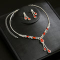 Ensemble de boucles d'oreilles et colliers de 2 pcs pour femmes