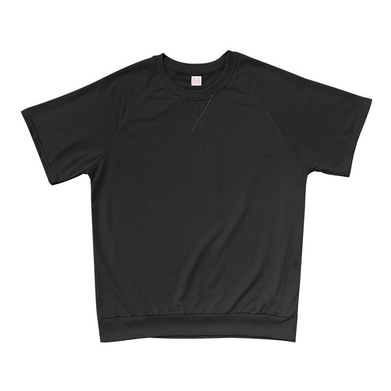 Short de sport à manches courtes Terry Casual ronde hommes