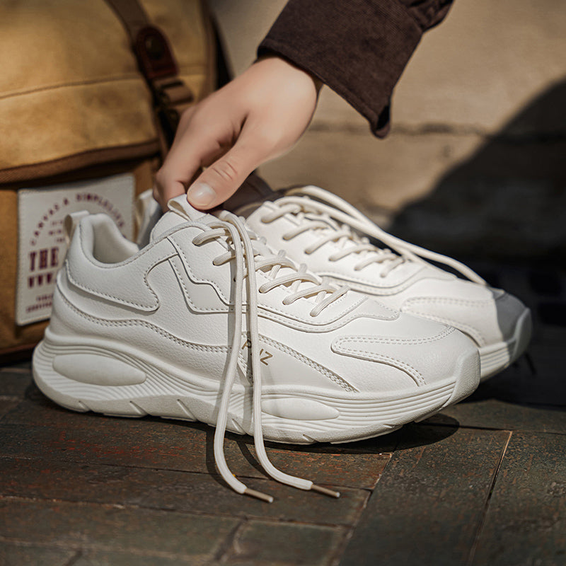 Sneakers d'été homme Mode All-match Platform Blanc Chaussures Soft Sole Casual Dad Chaussures Fo