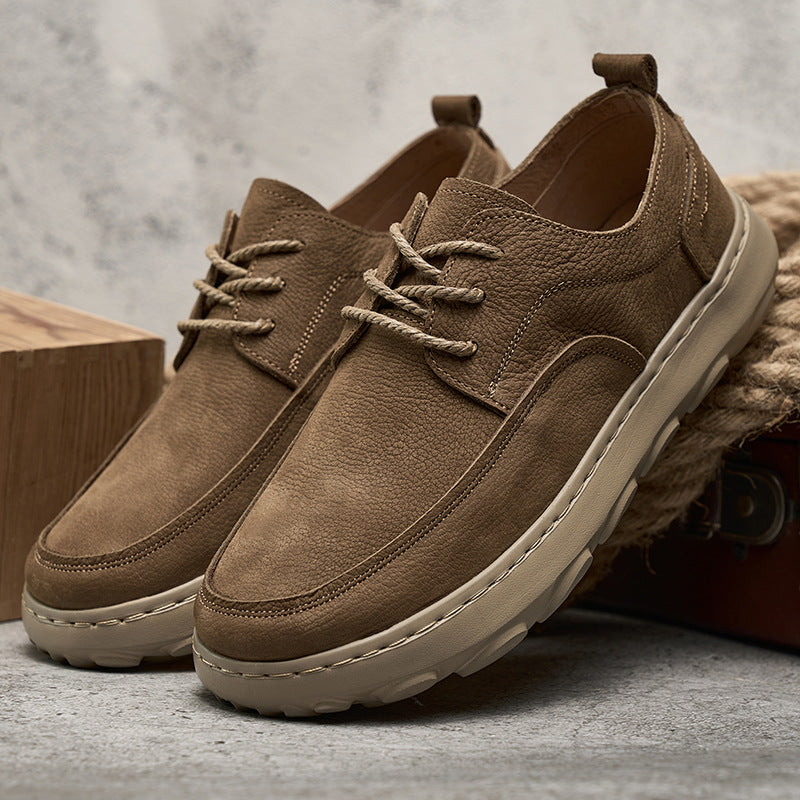 Hommes Dentelle-Up Vintage Chaussures avec semelle solide