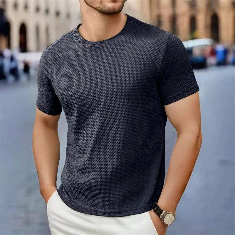 T-shirt à manches courtes casual homme Fleur de os