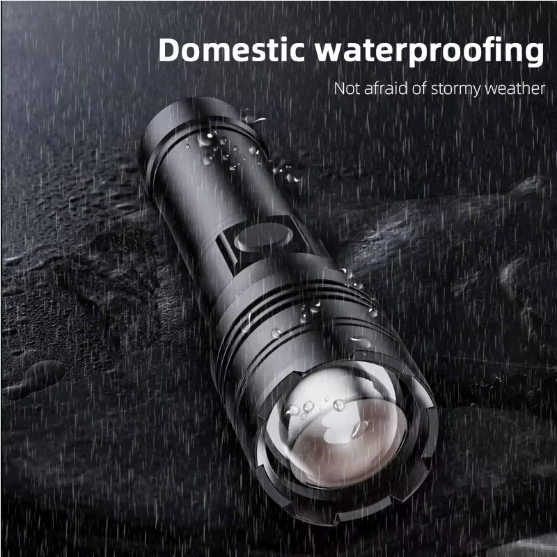 Lampe de poche rechargeable 50000 Lumens Long Range Super Bright USB C Lampe de poche LED Long Lif