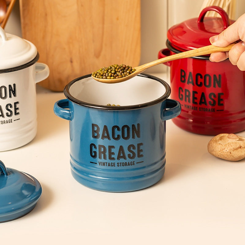 Jarre d'assaisonnement multifonctionnel Enamel Cans