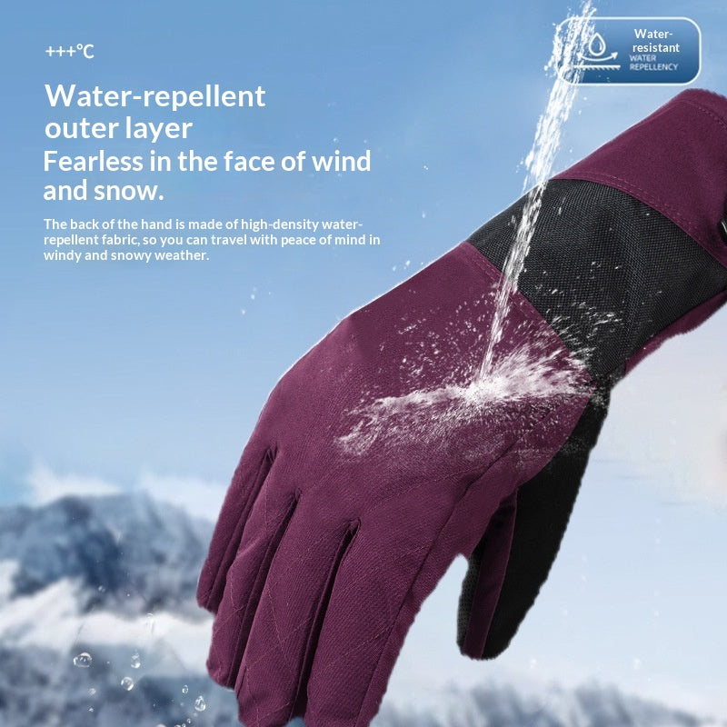 Gants d'écran tactile Hiver Windproof Plus Velvet Gants chauds Ski Outdoor Cycling Gants Ma