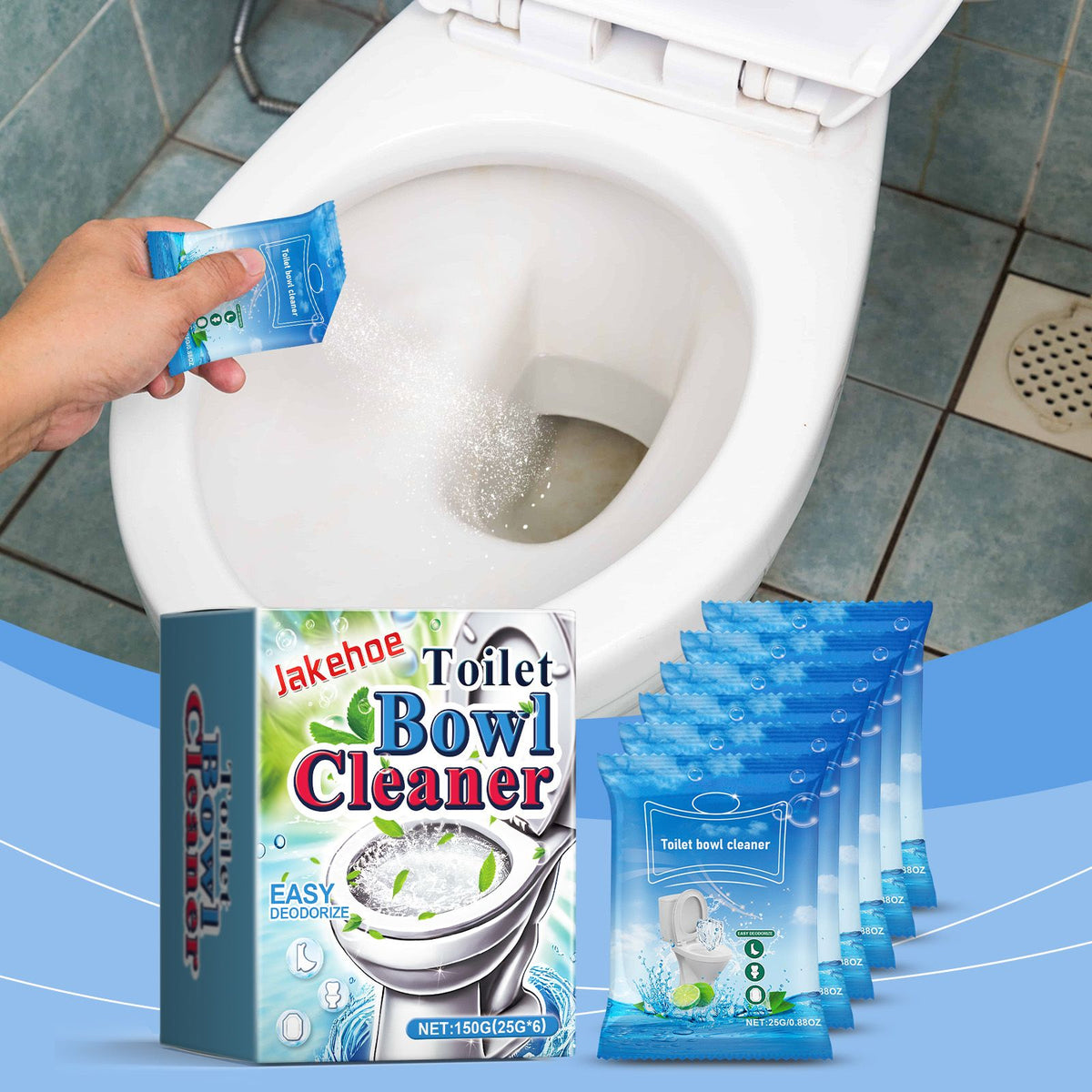 JAKEHOE Poudre de nettoyage de bol de toilette en mousse