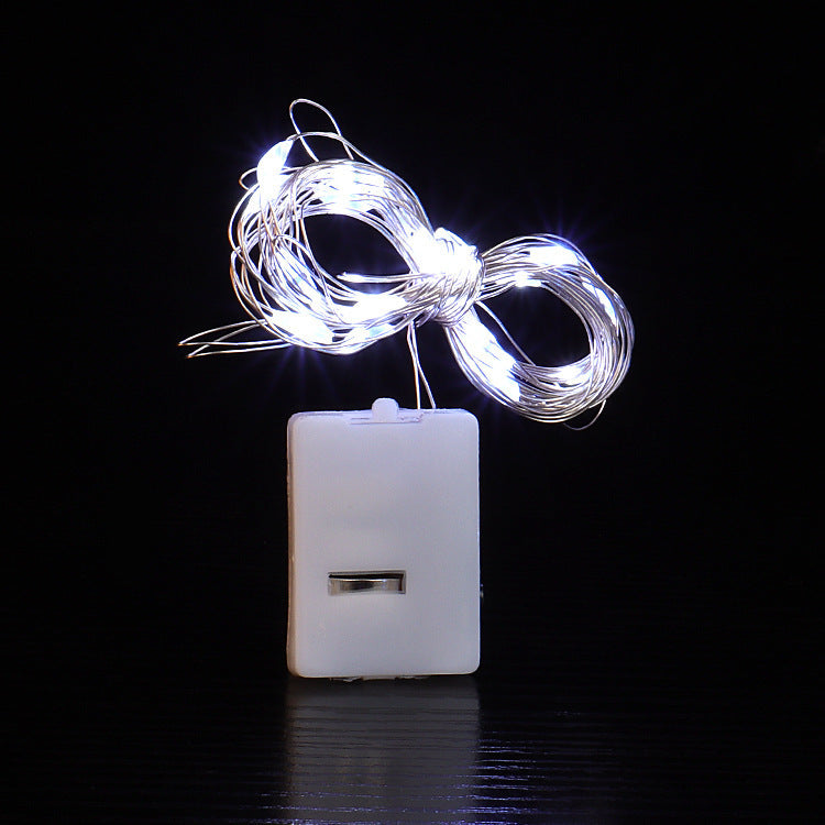 LED Petite boîte carrée Batterie alimentée par des lumières à chaînes ambiantes colorées