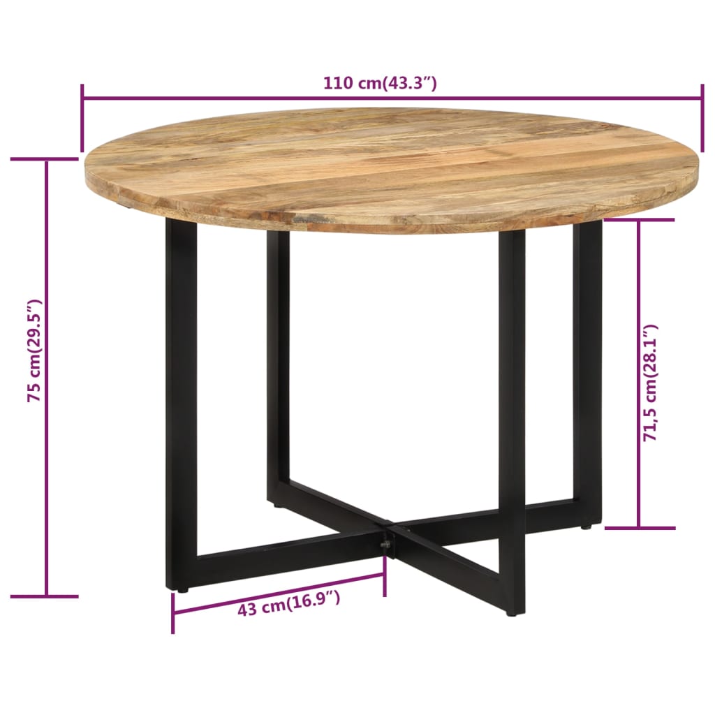 Table à manger Bois massif de mangue