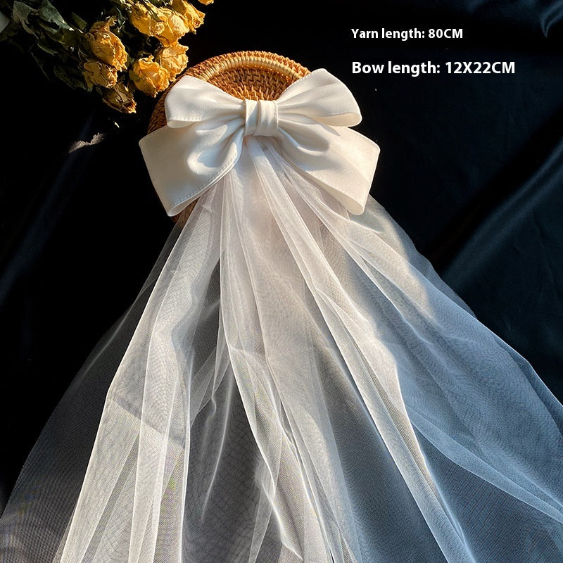 Bow Veil Super Fée Voyage de mariage Tir