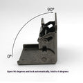 Raccordement de la table de repas Coin du pied Charnière pliante 0 à 90 degrés Invisible Auto-verrouillage