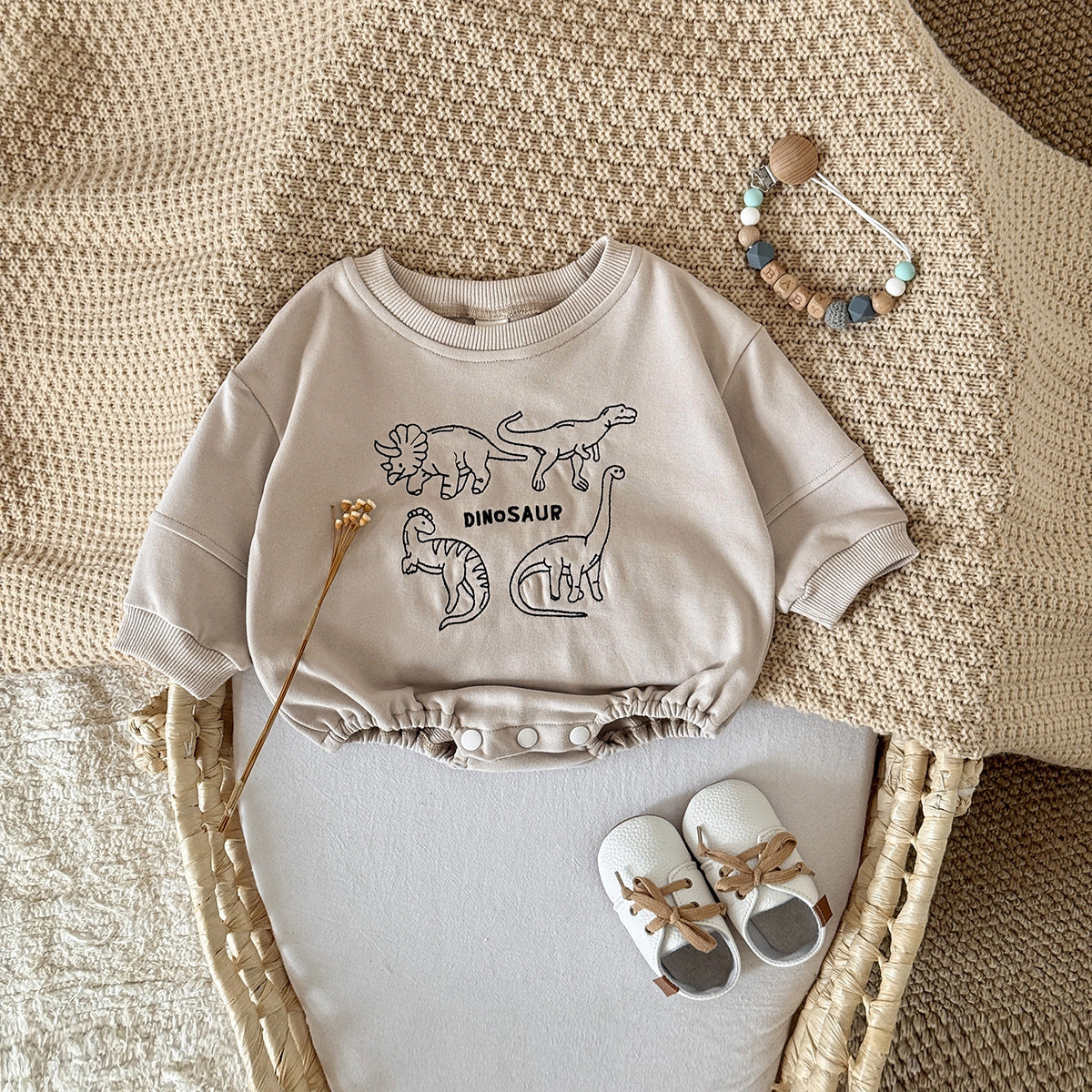 Versatile Casual Col d'équipage Baby Onesie Hoodie