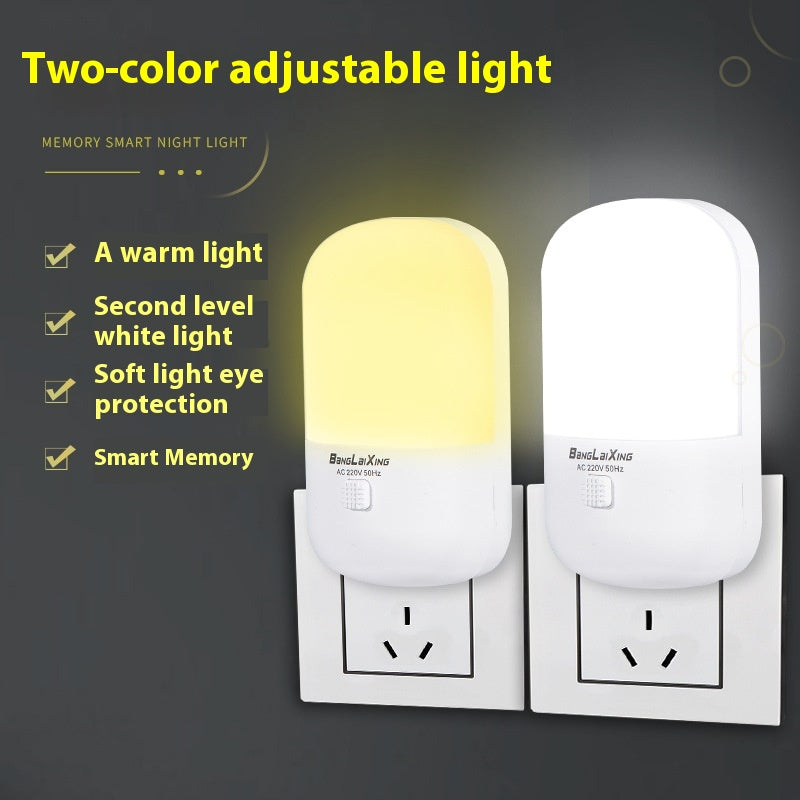 Ouverture de la publicité Cadeau Cartoon Led Petite lampe de nuit Plug-in Induction à lumière contrôlée B