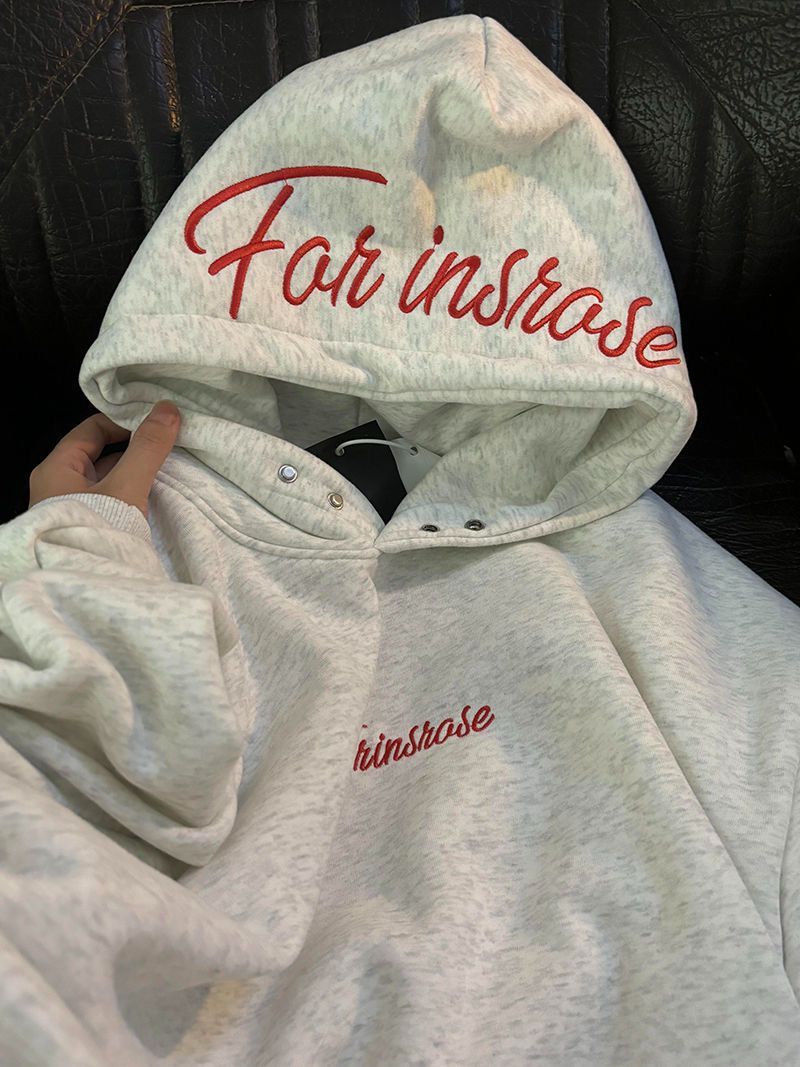 Homme Pure Coton Hoodie avec lettres brodées style américain