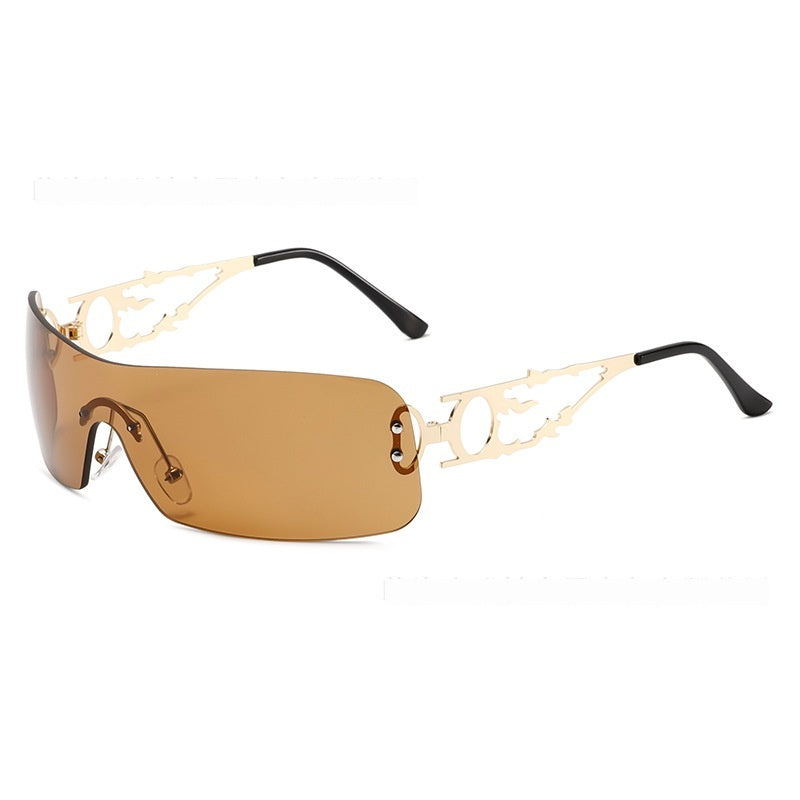 Lunettes de soleil ouvertes et polyvalentes européennes et américaines sans cadre