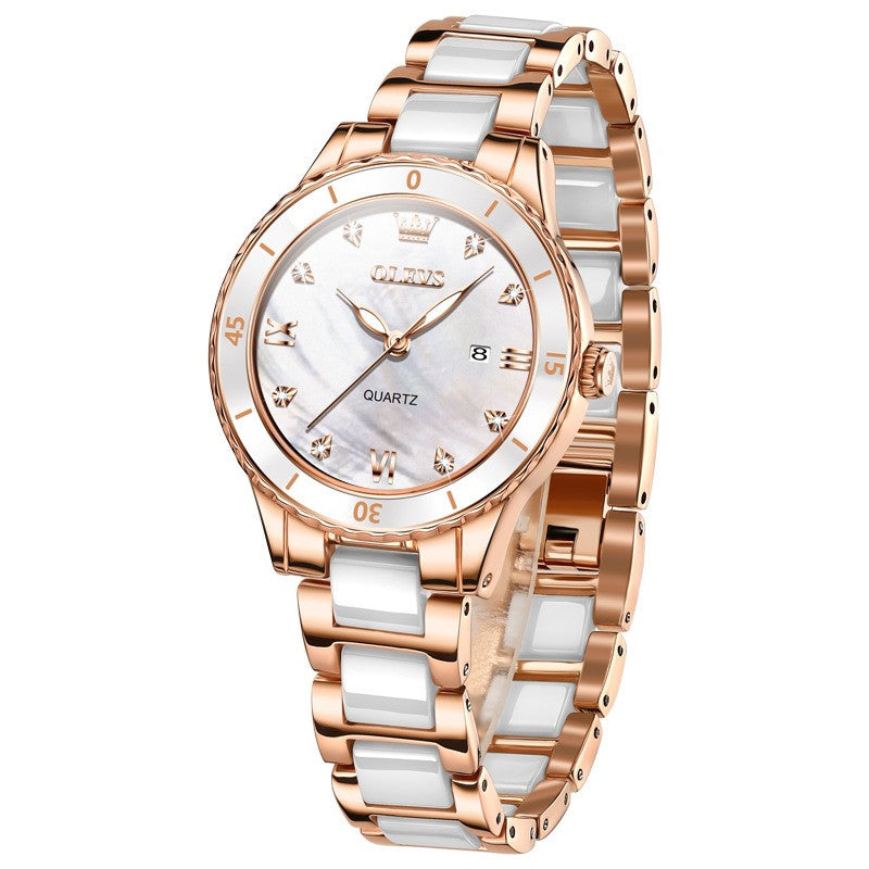 Montre Quartz Montre électronique en céramique pour femmes