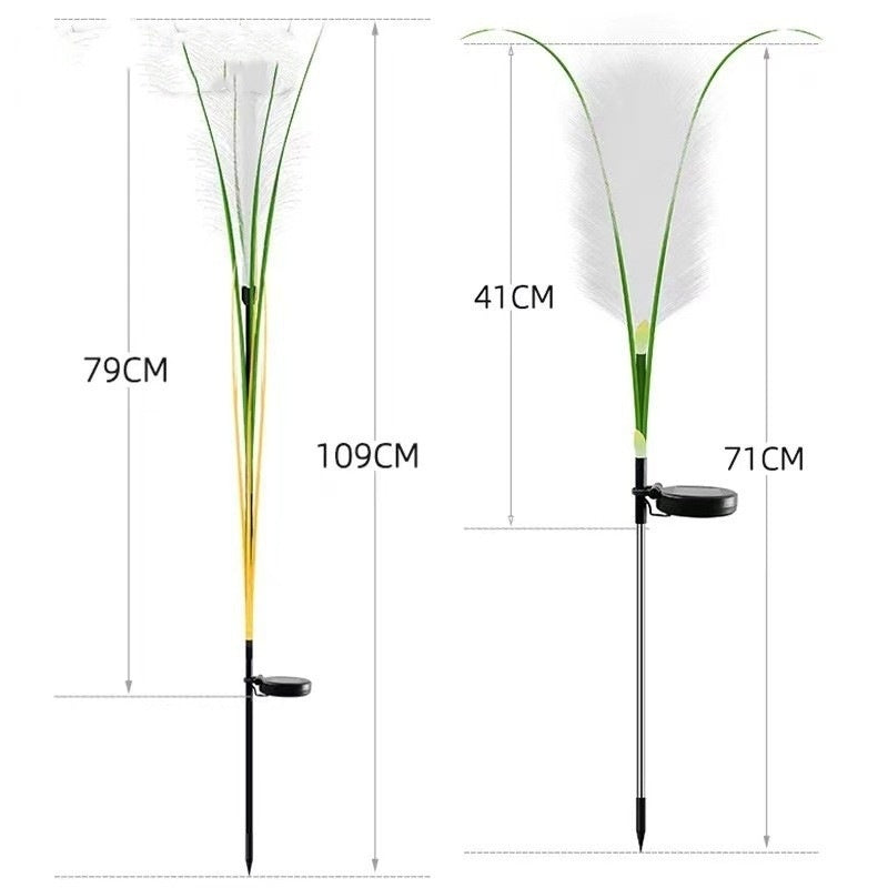 Solar Simulation Reed Floor Outlet pelouse jardin extérieur Pampas Grass Lampe