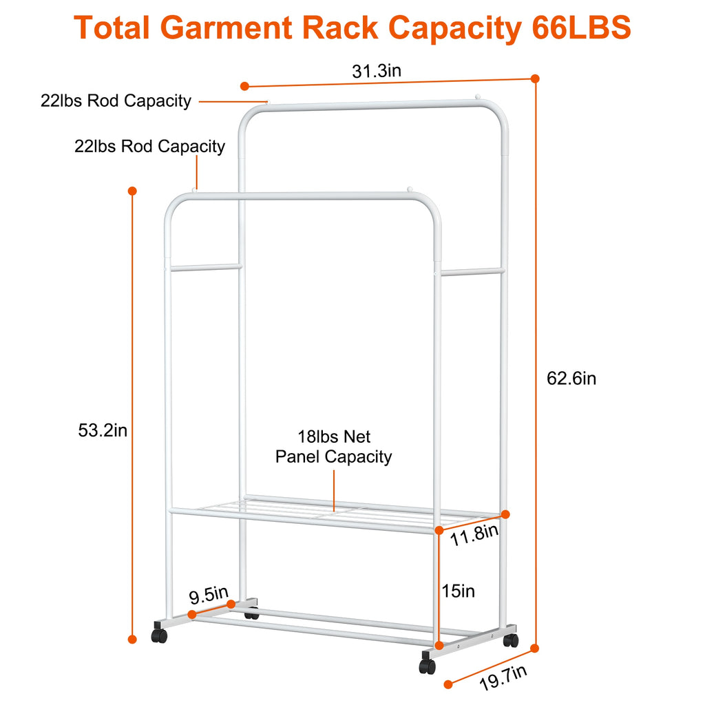 1Pc Vêtements pendaison Rack Vêtements pendaison Rail Oreiller Chaussures Affichage Organisateur Stand Rolling